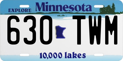 MN license plate 630TWM
