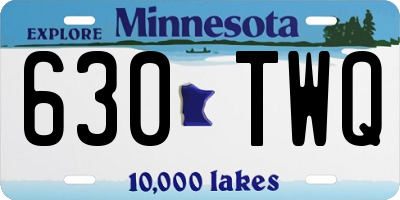 MN license plate 630TWQ