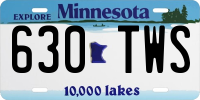 MN license plate 630TWS