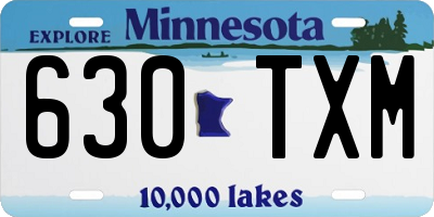 MN license plate 630TXM