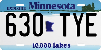 MN license plate 630TYE