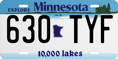 MN license plate 630TYF