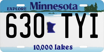 MN license plate 630TYI
