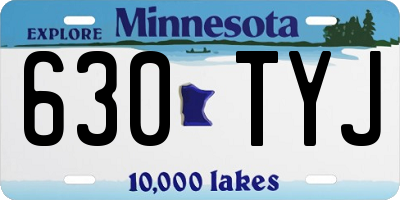 MN license plate 630TYJ
