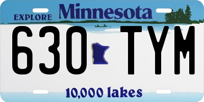 MN license plate 630TYM