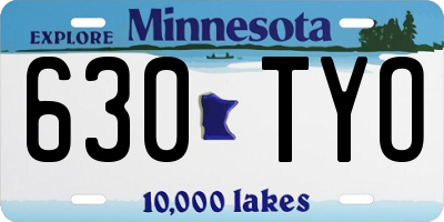 MN license plate 630TYO