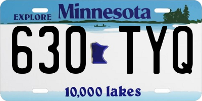 MN license plate 630TYQ
