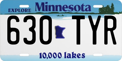 MN license plate 630TYR