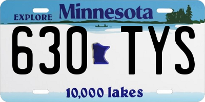 MN license plate 630TYS