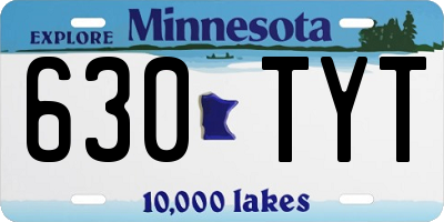MN license plate 630TYT