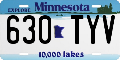 MN license plate 630TYV
