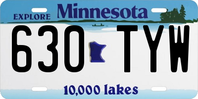MN license plate 630TYW