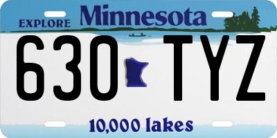 MN license plate 630TYZ