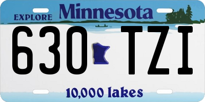 MN license plate 630TZI