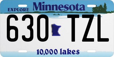 MN license plate 630TZL