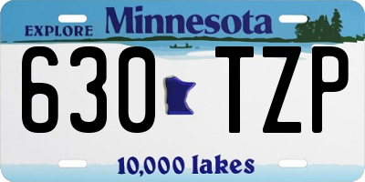 MN license plate 630TZP