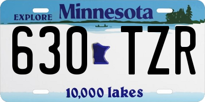 MN license plate 630TZR