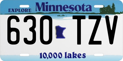 MN license plate 630TZV