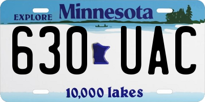 MN license plate 630UAC