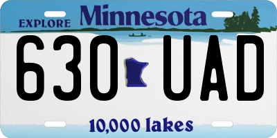MN license plate 630UAD