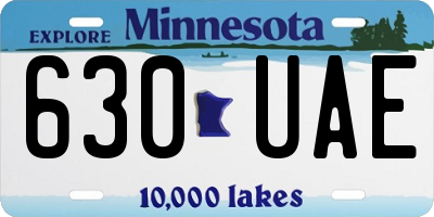 MN license plate 630UAE
