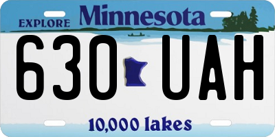 MN license plate 630UAH
