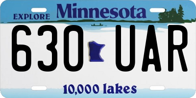 MN license plate 630UAR