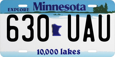 MN license plate 630UAU