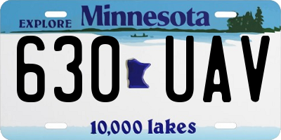 MN license plate 630UAV