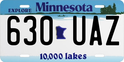 MN license plate 630UAZ