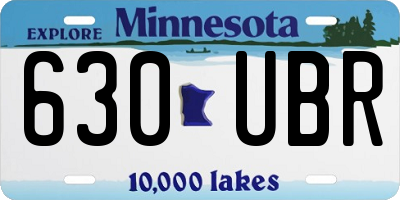 MN license plate 630UBR