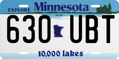 MN license plate 630UBT