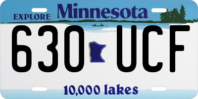 MN license plate 630UCF
