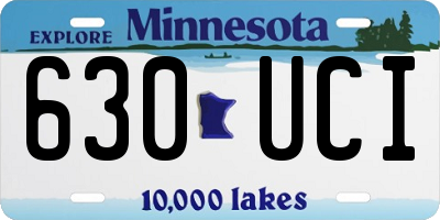 MN license plate 630UCI