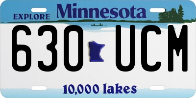 MN license plate 630UCM