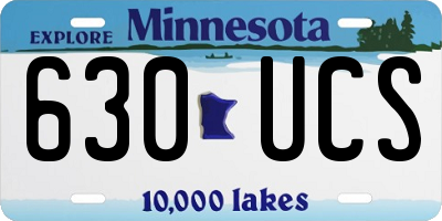 MN license plate 630UCS