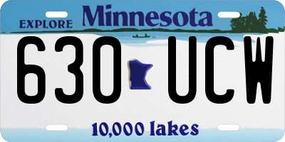 MN license plate 630UCW