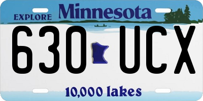 MN license plate 630UCX