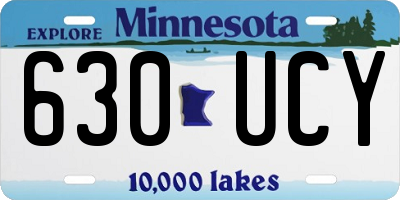 MN license plate 630UCY