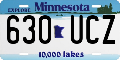 MN license plate 630UCZ