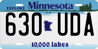 MN license plate 630UDA