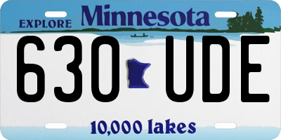 MN license plate 630UDE