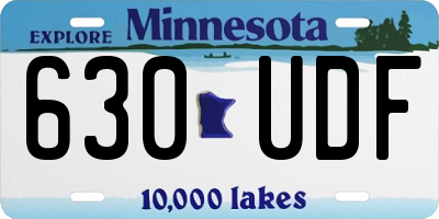 MN license plate 630UDF
