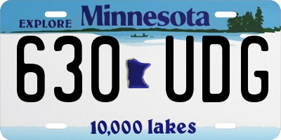 MN license plate 630UDG