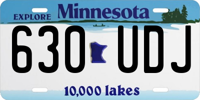 MN license plate 630UDJ