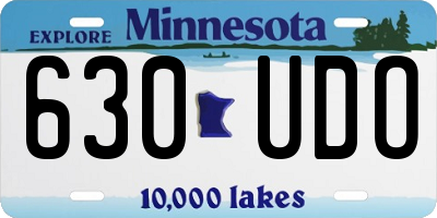 MN license plate 630UDO