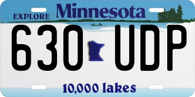 MN license plate 630UDP