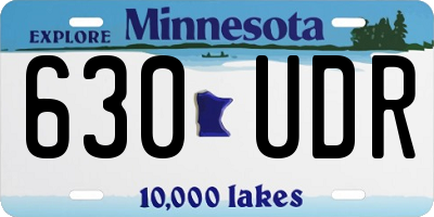 MN license plate 630UDR