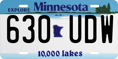 MN license plate 630UDW