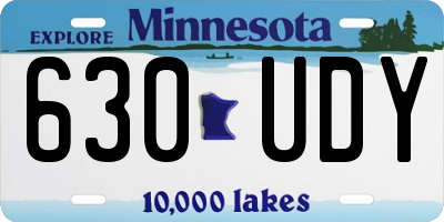 MN license plate 630UDY